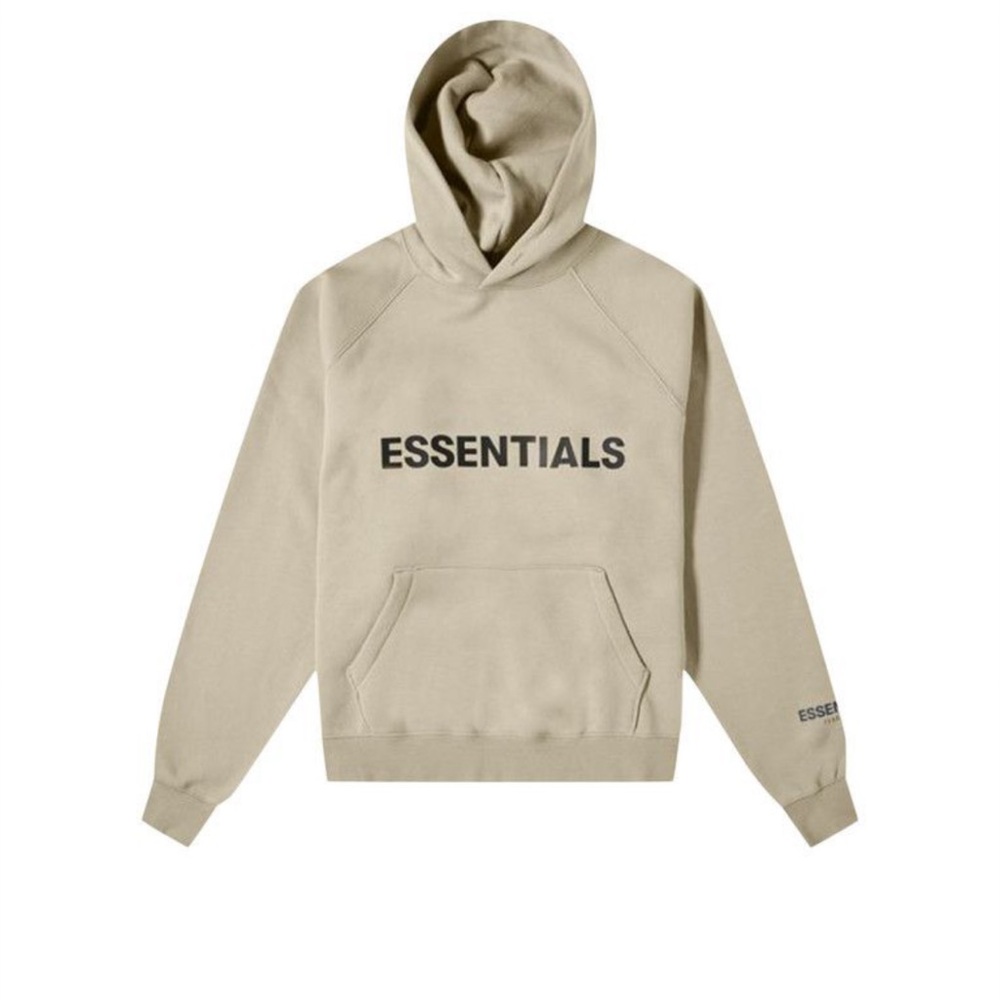 Essentials Beige Hoodie for Men